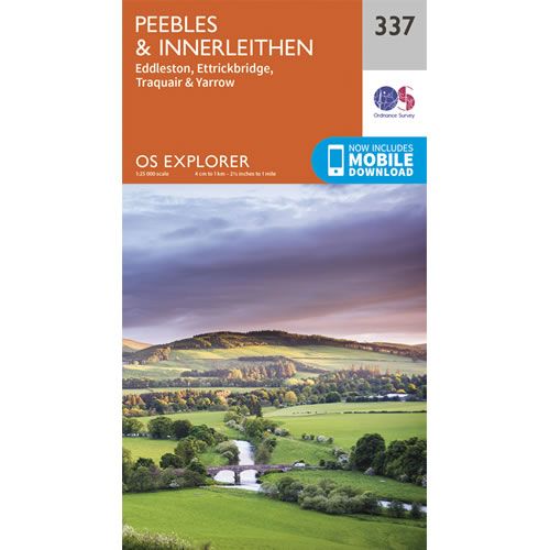 OS Explorer 337 - Peebles and Interleithen Map