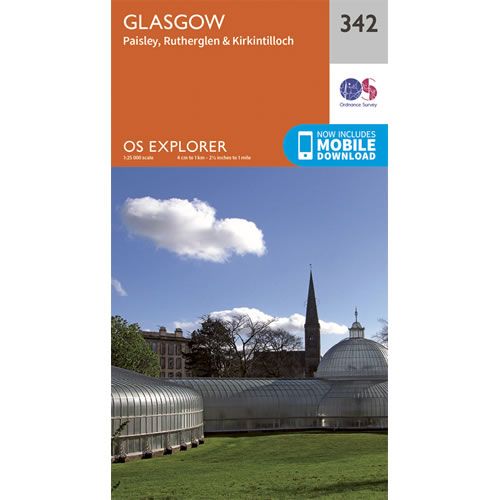 OS Explorer 342 - Glasgow and Paisley Map