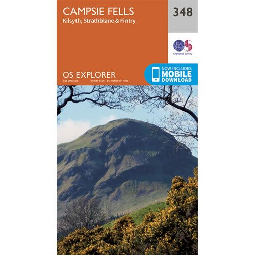 OS Explorer 348 - Campsie Fells Map