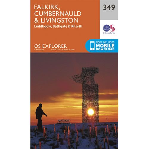 OS Explorer 349 - Falkirk, Cumbernauld and Livingston Map