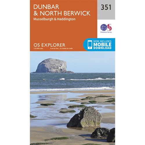 OS Explorer 351 - Dunbar and North Berwick Map