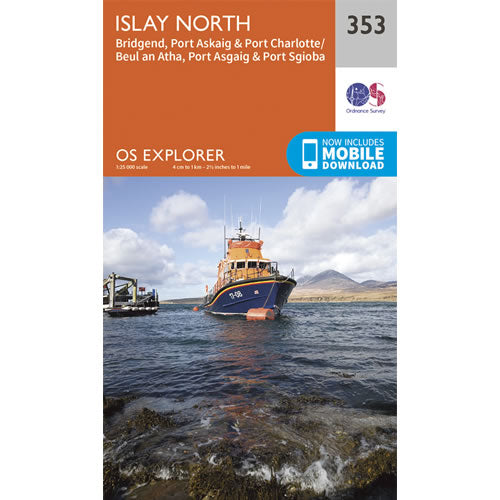 OS Explorer 353 - Islay North and Port Askaig Map