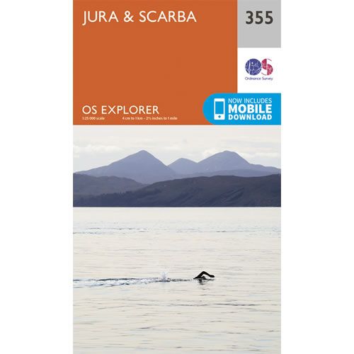 OS Explorer 355 - Jura and Scarba Map