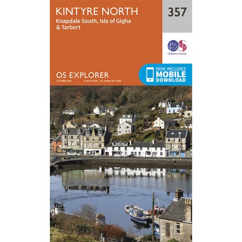 OS Explorer 357 - Kintyre North and Knapdale South Map