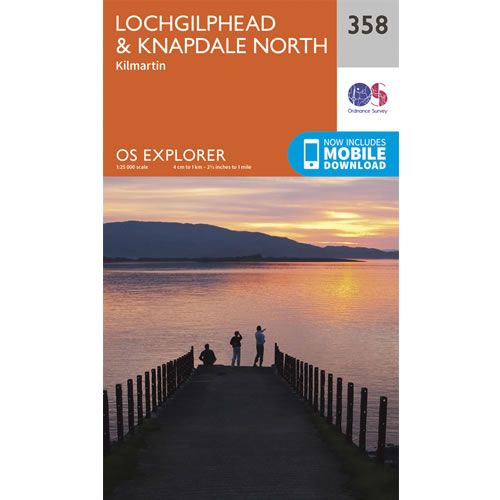 OS Explorer 358 - Lochgilphead and Knapdale North Map