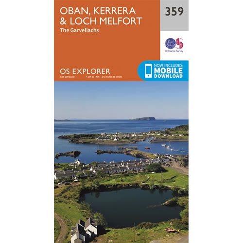 OS Explorer 359 - Oban, Kerrera and Loch Melfort Map