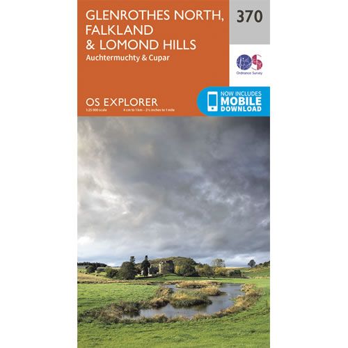 OS Explorer 370 - Glenrothes North and Falkland Map