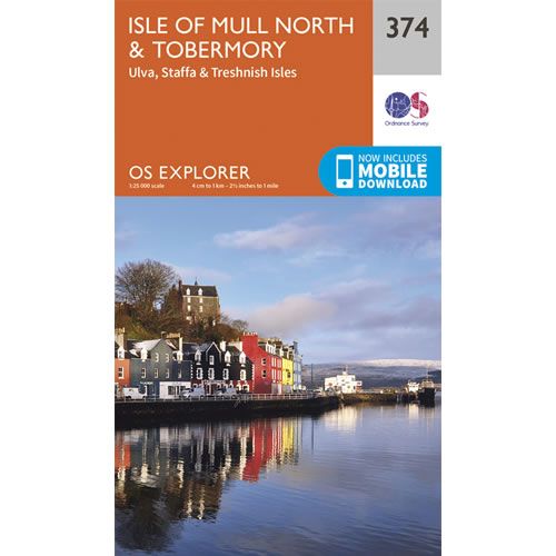 OS Explorer 374 - Isle of Mull North and Tobermory Map