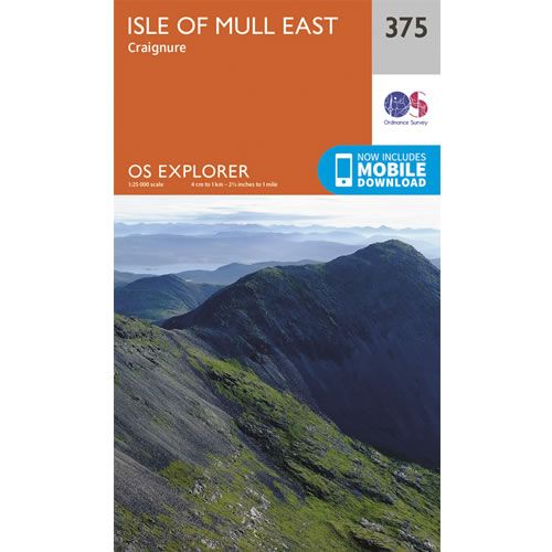 OS Explorer 375 - Isle of Mull East and Craignure Map