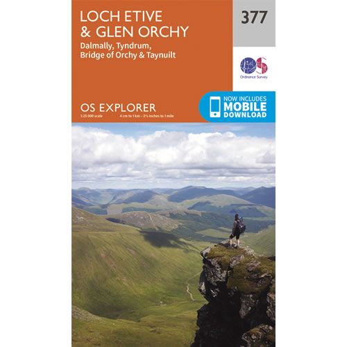 OS Explorer 377 - Loch Etive and Glen Orchy Map