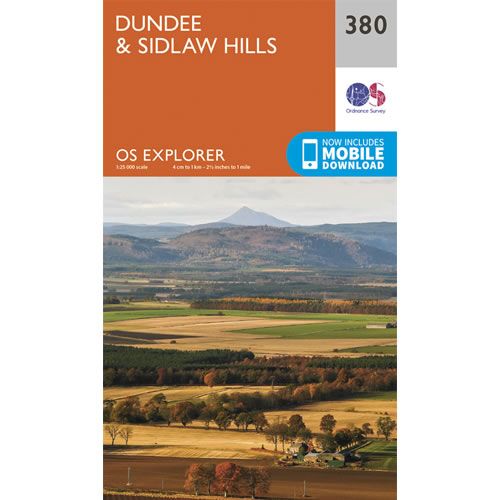 OS Explorer 380 - Dundee and Sidlaw Hills Map