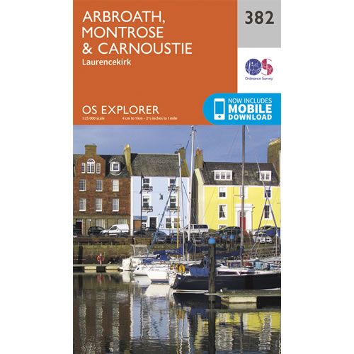 OS Explorer 382 - Arbroath and Montrose Map