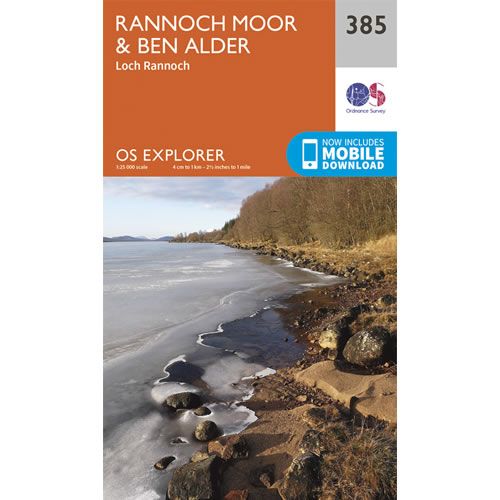 OS Explorer 385 - Rannoch Moor and Ben Alder Map