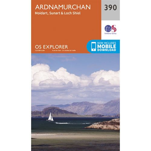 OS Explorer 390 - Ardnamurchan and Moidart Map