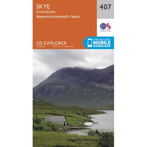 OS Explorer 407 - Skye and Dunvegan Map