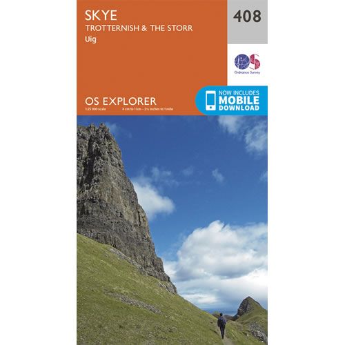 OS Explorer 408 - Skye, Trotternish and The Storr Map