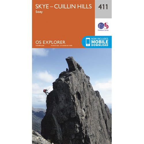 OS Explorer 411 - Skye, Cuillin Hills and Soay Map