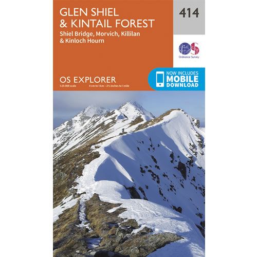 OS Explorer 414 - Glen Shiel and Kintail Forest Map