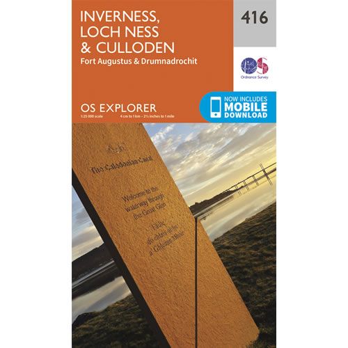 OS Explorer 416 - Inverness and Loch Ness Map