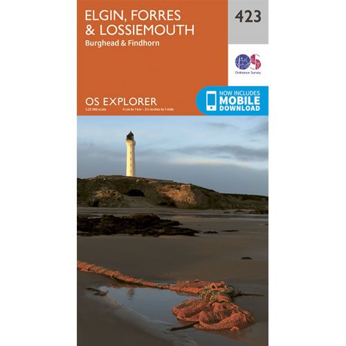 OS Explorer 423 - Elgin and Forres Map