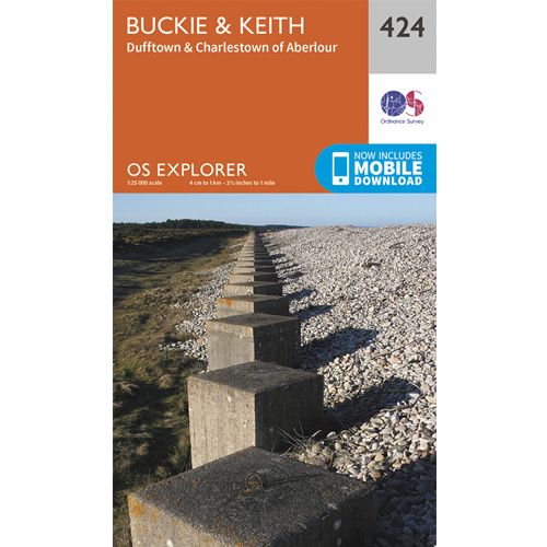 OS Explorer 424  - Buckie and Keith Map