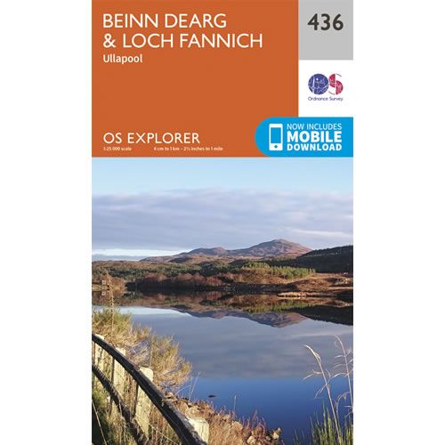 OS Explorer 436 - Beinn Dearg and Loch Fannich Map