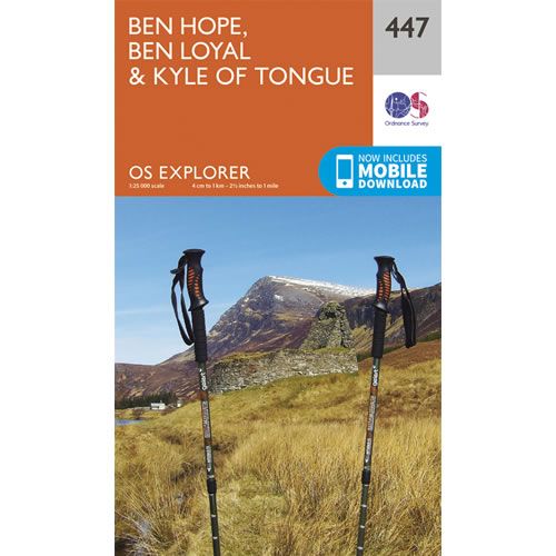 OS Explorer 447 - Ben Hope and Ben Loyal Map