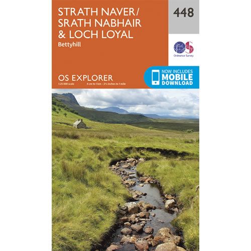 OS Explorer 448 - Strath Naver and Loch Loyal Map