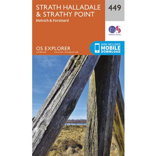 OS Explorer 449 - Strath Halladale and Strathy Point Map