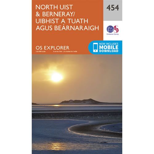 OS Explorer 454 - North Uist and Berneray Map