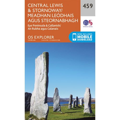 OS Explorer 459 - Central Lewis and Stornoway Map