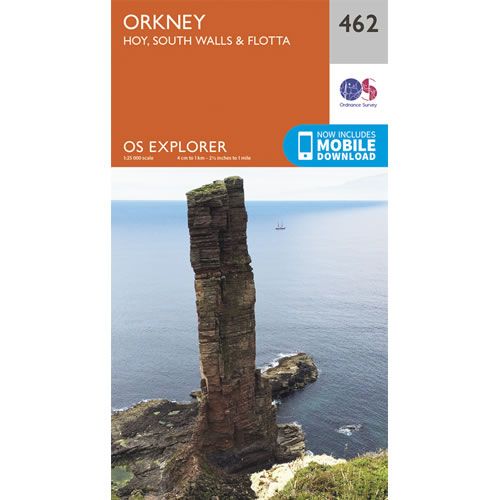 OS Explorer 462 - Orkney, Hoy, South Walls and Flotta Map