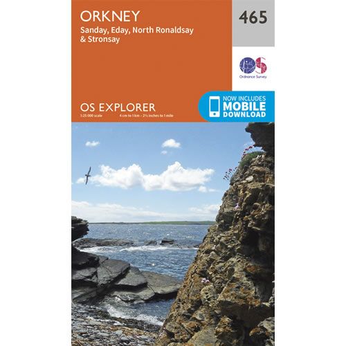 OS Explorer 465 - Orkney, Sanday and Eday Map