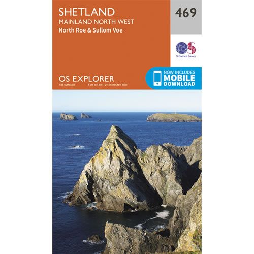 OS Explorer 469 - Shetland - Mainland North West Map