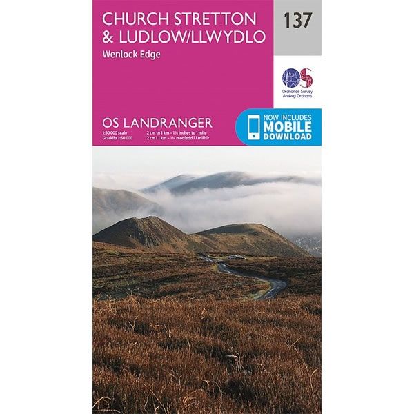 OS Landranger Map 137, Ludlow and Church Stretton, Wenlock Edge