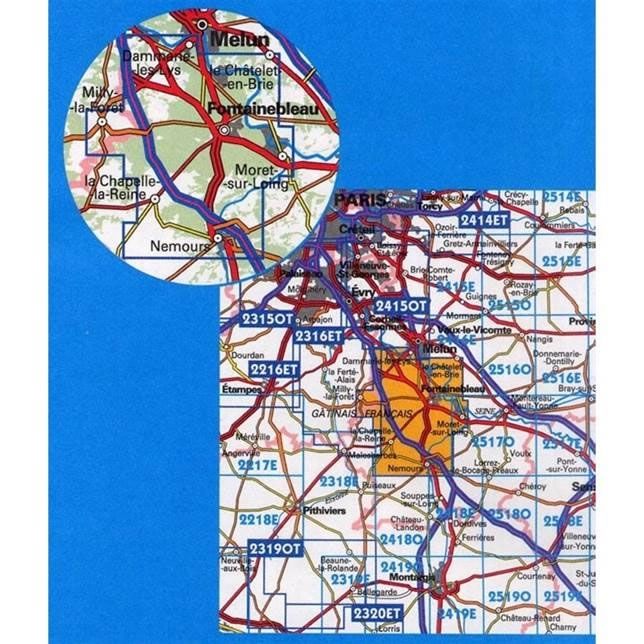 2417 OT - Foret de Fontainebleau Walking Map - Rear