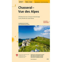 Chasseral - Vue des Alpes Walking Map 3315T