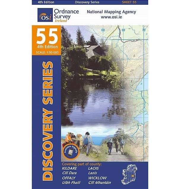 Irish Discovery Map 55, Kildare, Laois, Offaly and Wicklow
