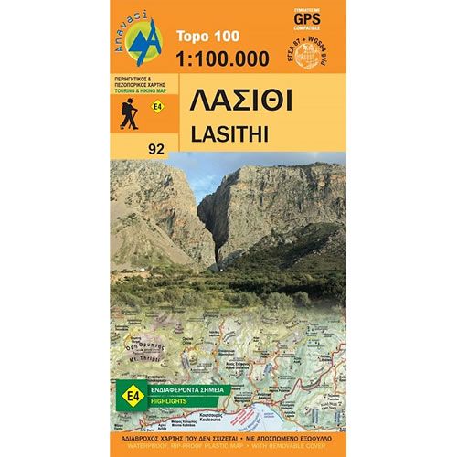 Lasithi Walking Map [92] - Eastern Crete