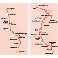 Grand Union Canal Map - Stoke Bruerne to Leicester - area covered