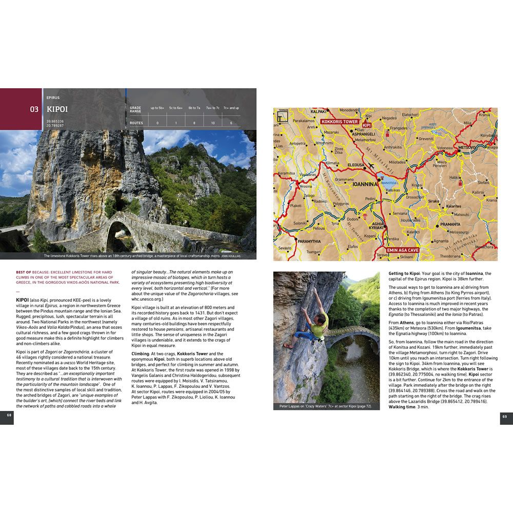 Greece Sport Climbing Guidebook - sample page 1