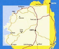 High Corsica (Haute Corse) Walking Map - Area Covered