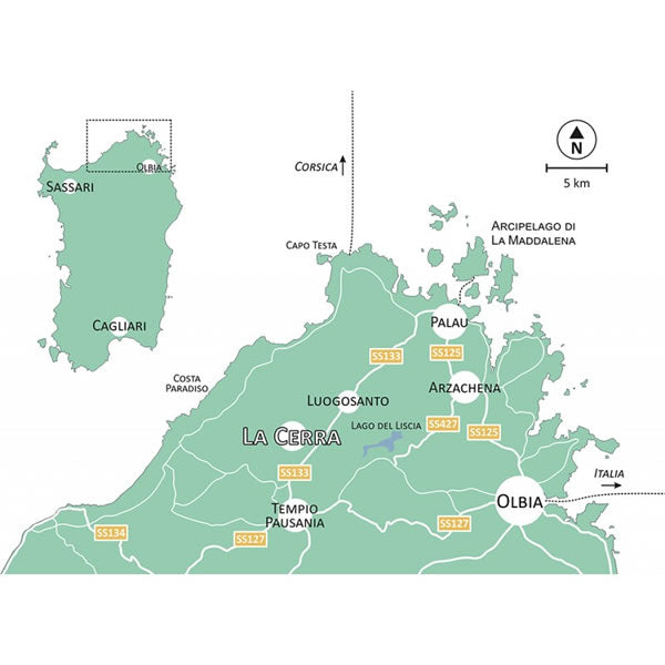 La Cerra Bouldering Guidebook - location map