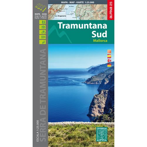 Tramuntana South Mountain Map in Mallorca