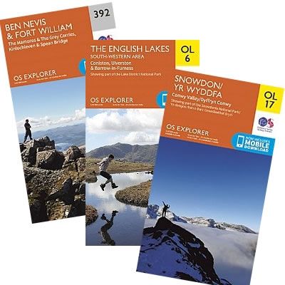 National 3 Peaks OS Map Pack