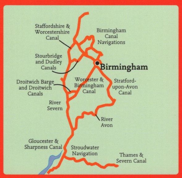 Nicholson Severn, Avon and Birmingham Waterways Guidebook - Area Covered