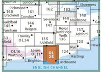 OS Explorer Map OL25 - Eastbourne and Beachy Head - surrounding area