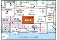 OS Explorer OL34 - Crawley and Horsham Map