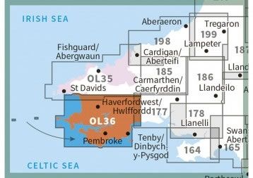 OS Explorer Map OL36 - South Pembrokeshire - surrounding area