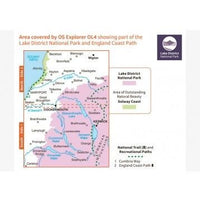 OS Explorer Map OL04 - The English Lakes - North Western area - area covered